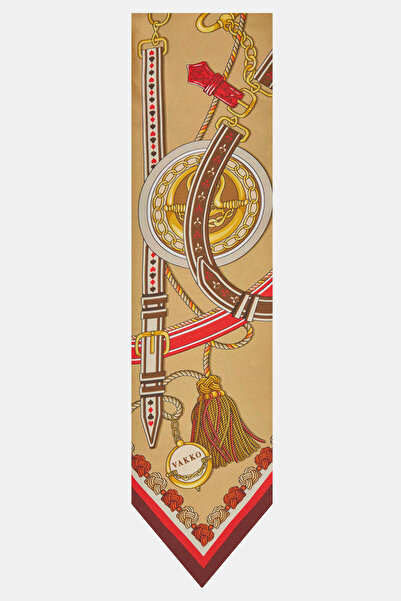Vakko KIRMIZI OBJE DESENLİ TWILL FULAR