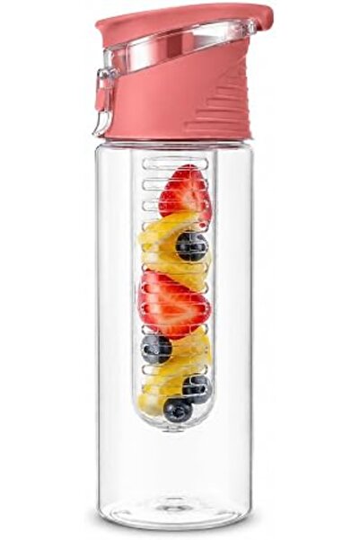 ZHOME Water Bottle Fruit Infuser 700ml BPA Free Tritan Sports Bottle with Fli...
