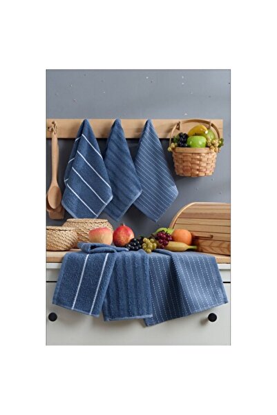Empressco Navy Blue Set of 6 30X50 Kitchen Towels, Soft and Durable.