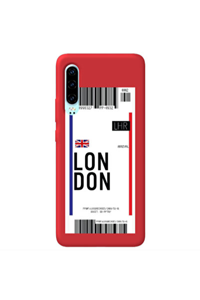 Other Huawei P30 London Arrival Red Colored Silicone TPU Θήκη