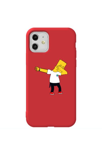 Other Apple iPhone 11 Simpsons2 Red Colored Silicone TPU Θήκη