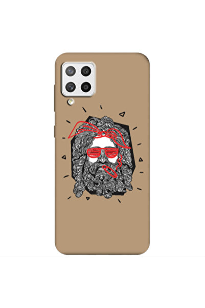 Other Samsung A42 5G Cool glasses Brown Colored Silicone TPU Θήκη