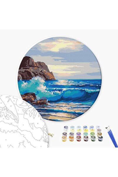 MC Micostore Ζωγραφική με αριθμούς Σετ Άνω-Κάτω 40x40εκ., Brushme - Τραχύς Ωκ...