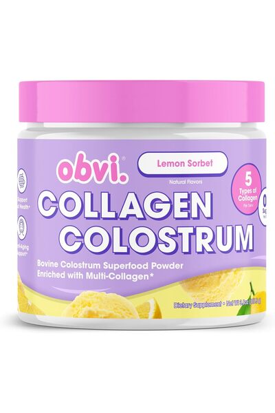 Obvi Collagen Peptide Colostrum Powder | Multi-Collagen Peptide with Grass-Fe...