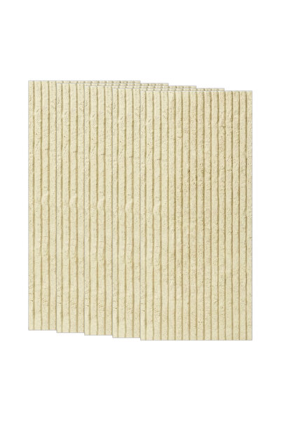 NEXTLY Panouri decorative de perete din fibrociment texturat, crem deschis, 6...