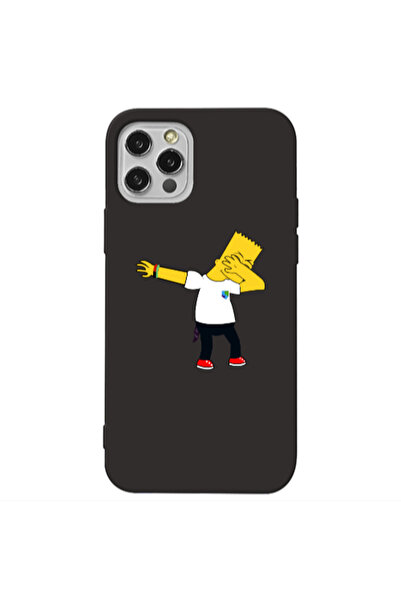 Other Apple iPhone 12 Pro Simpsons2 Black Colored Silicone TPU Θήκη