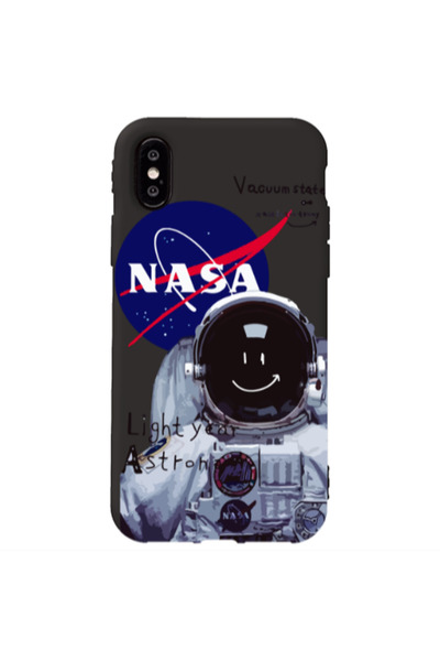 Other Apple iPhone Xs Vacuum State Black Colored Silicone TPU Θήκη