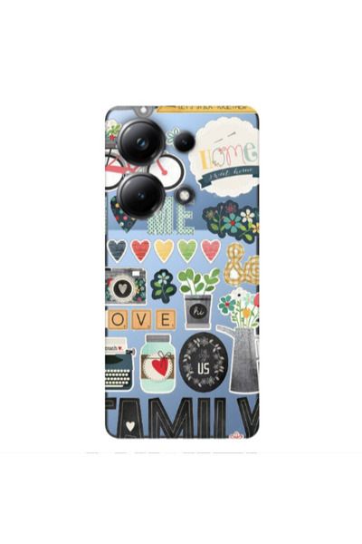 Other Xiaomi Poco M6 Pro 4G Family love home Transparent Silicone TPU Θήκη