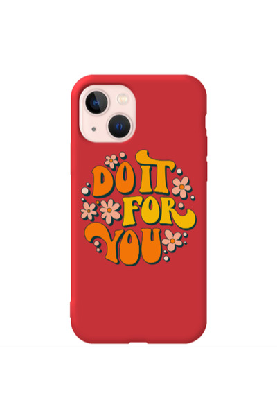 Other Apple iPhone 13 Do it For You Red Colored Silicone TPU Θήκη