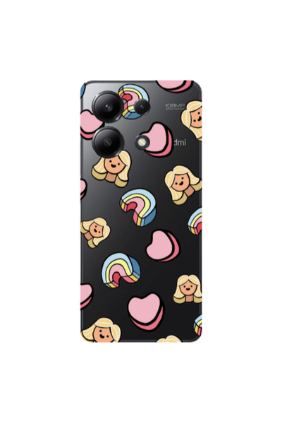 Other Xiaomi Redmi Note 13 4G Girl rainbow and hearts Transparent Silicone TP...