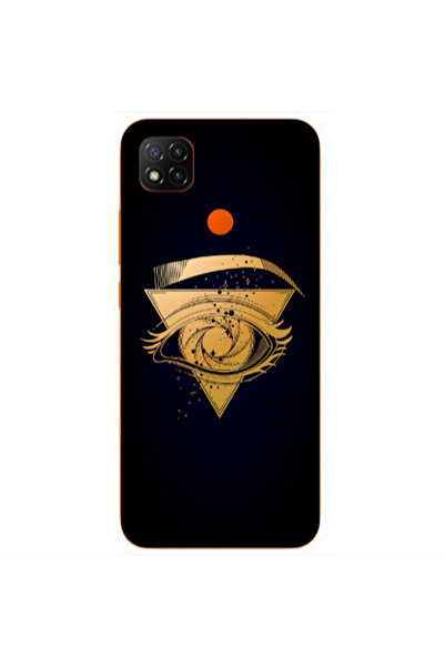 Other Xiaomi Redmi 9c Triangular gold eye Transparent Silicone TPU Θήκη