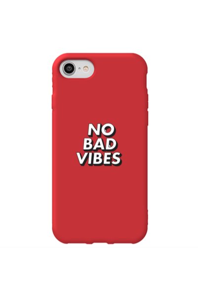 Other Apple iPhone 7 No bad vibes Red Colored Silicone TPU Θήκη
