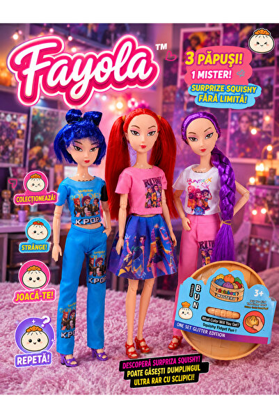 Fayola Set de 3 păpuși muzicale K-Pop Demon Hunter Huntrix Mira Rumi Zoey și ...