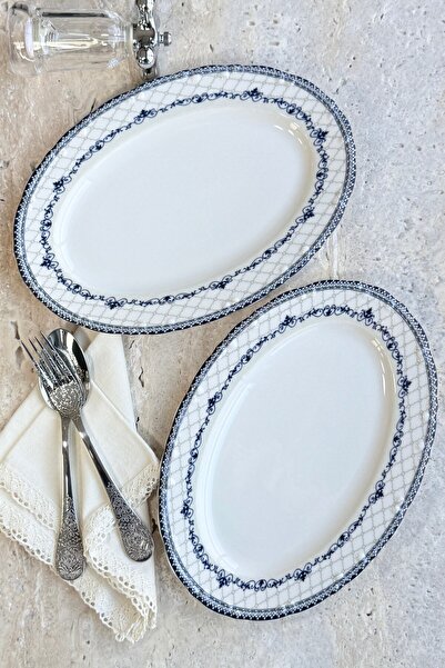 porselenden Victoria 2-Piece 30 cm Premium Porcelain Large Size Kayık Present...