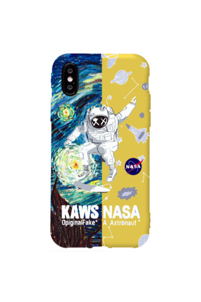 Other Apple iPhone Xs Kaws Yellow Colored Silicone TPU Θήκη