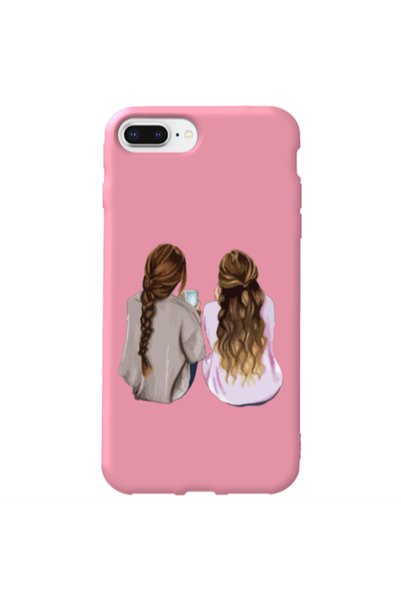 Other Apple iPhone 7 Plus Friends Pink Colored Silicone TPU Θήκη