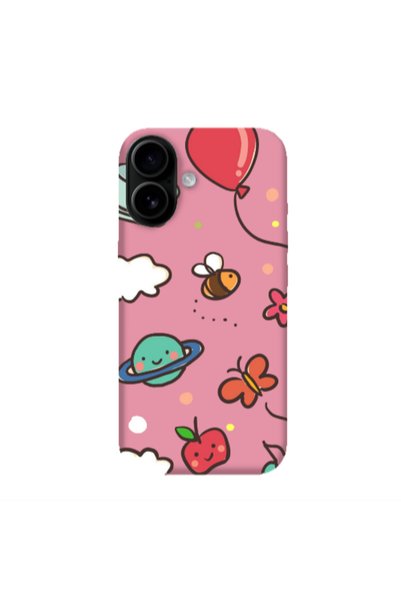 Other Apple Iphone 16 plus cute little ones Pink Colored Silicone TPU Θήκη