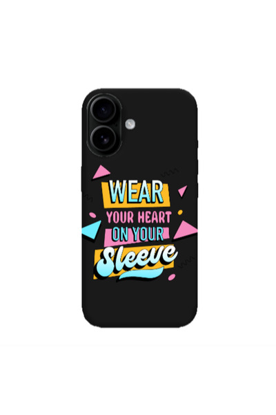 Other Apple Iphone 16 plus Wear Your Heart Black Colored Silicone TPU Θήκη