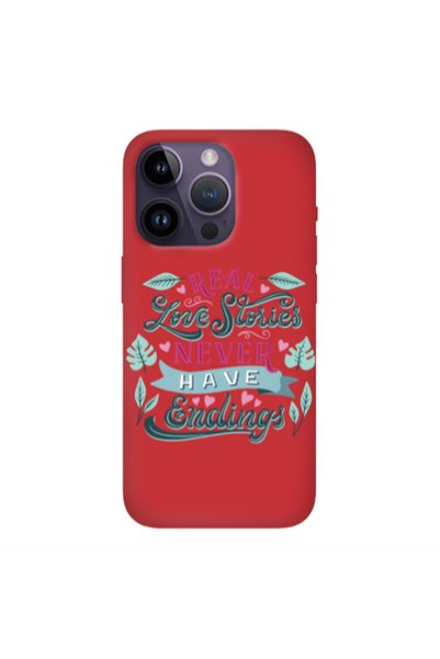 Other Apple iPhone 14 Pro Max Love Stories Red Colored Silicone TPU Θήκη