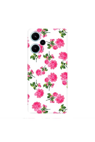 Other Xiaomi Poco F5 Roses White Transparent Silicone TPU Θήκη