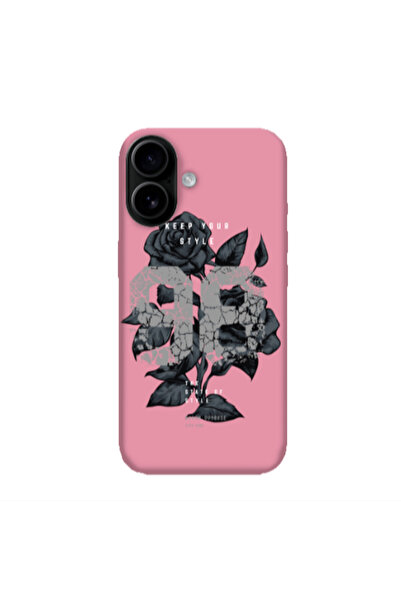 Other Apple Iphone 16 plus Flower 98 Pink Colored Silicone TPU Θήκη