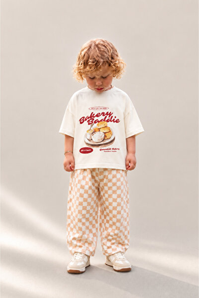 minimorakids Unisex Children's Checkered Patterned Cotton Woven Fabric Summer...