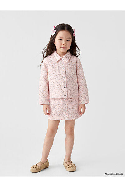 LC Waikiki Lcw Kids Pink Floral Girls' Shorts Skirt