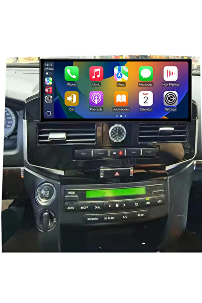 Carplayer شاشة أندرويد تويوتا لاند كروزر جي إكس آر مقاس 12 بوصة موديل 2008-20...