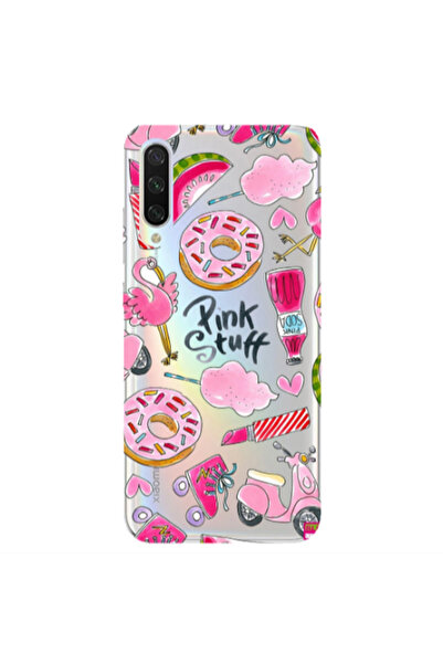 Other Xiaomi Mi 9 Lite pink stuff Transparent Silicone TPU Θήκη
