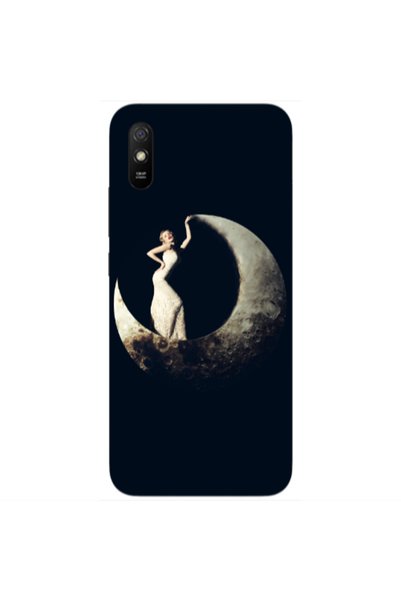 Other Xiaomi Redmi 9A Woman in moon Transparent Silicone TPU Θήκη