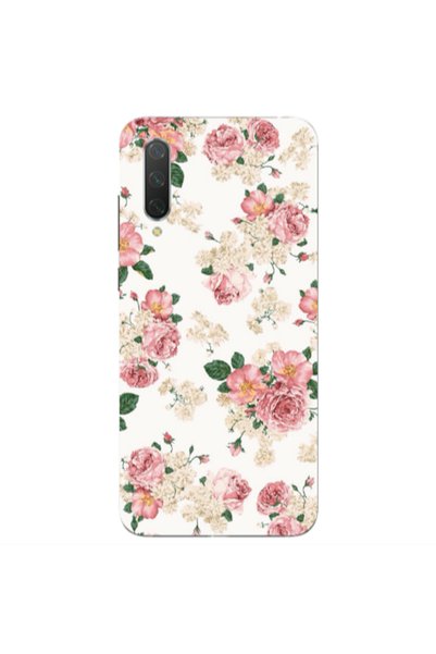 Other Xiaomi Mi 9 Se Pink Flowers 2 Transparent Silicone TPU Θήκη