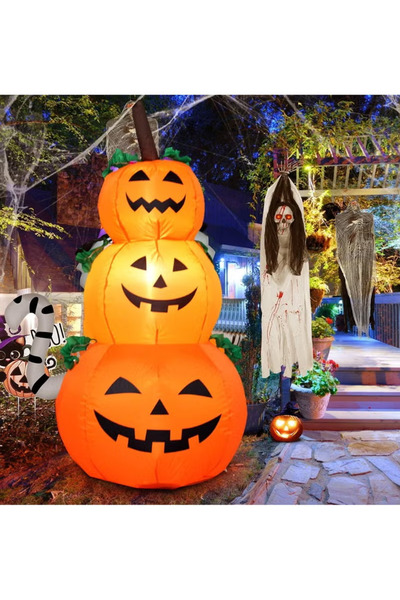 TAPIT Halloween Decorations Inflatable Pumpkin Lights,1.2m Pumpkins Stacked D...