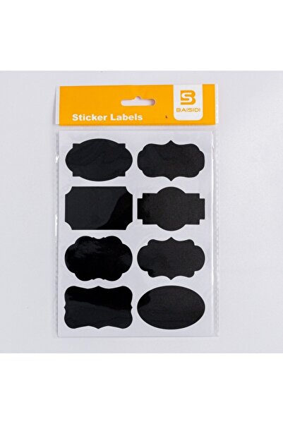 MC Micostore School labels BSD-722, 8/sheet, plain, black, 4 sheets/ Top Bott...