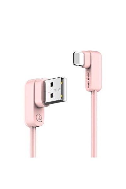 Usams Cablu USB-A la Lightning 2A 1.2m Roz