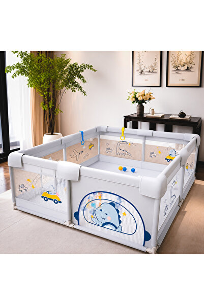 OEM Tarc de Joaca Dinozaur pentru Bebelusi cu Bile Incluse Jumbo 120 x 180 cm