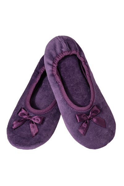 Amaryllis Slippers Μωβ Βελούδινη Μπαλαρίνα Ελληνική "