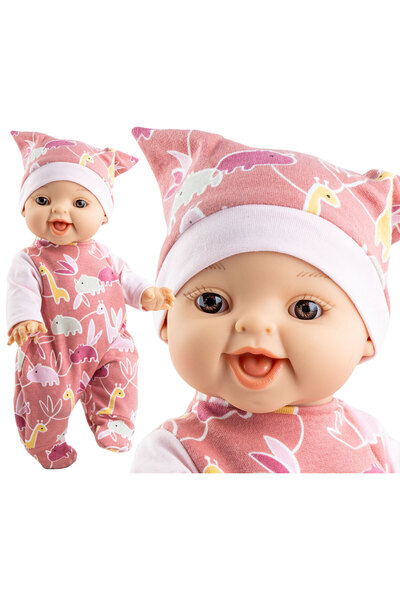 Paola Reina Papusa Gordi Leire 34 cm, set cu spioski si caciulita, vinil cara...