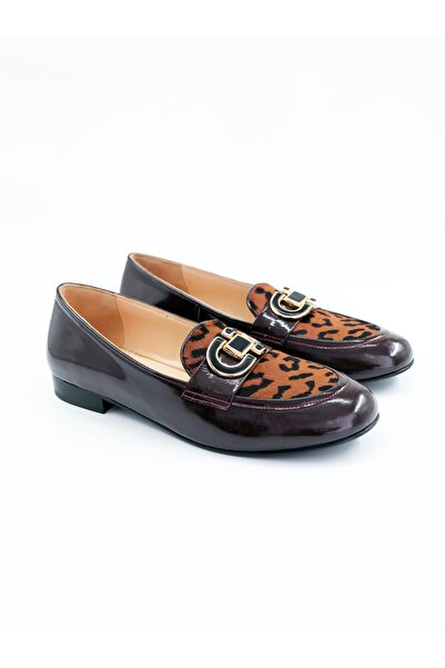 Tenau Women's Genuine Leather Brown Patent Leather