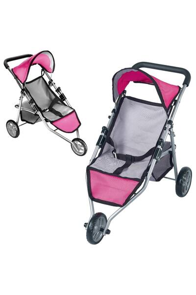 Trifox Carucior pentru papusi 531x319 mm, cadru metalic, cu copertina, Multic...