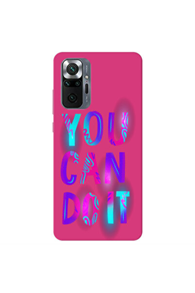 Other Xiaomi Redmi Note 10 Pro 4G You Can Doit Fuchsia Colored Silicone TPU Θήκη