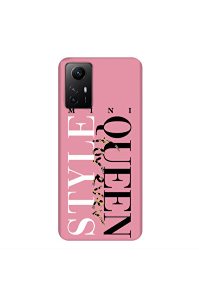 Other Xiaomi Redmi Note 12s Mini Quen Forever Pink Colored Silicone TPU Θήκη