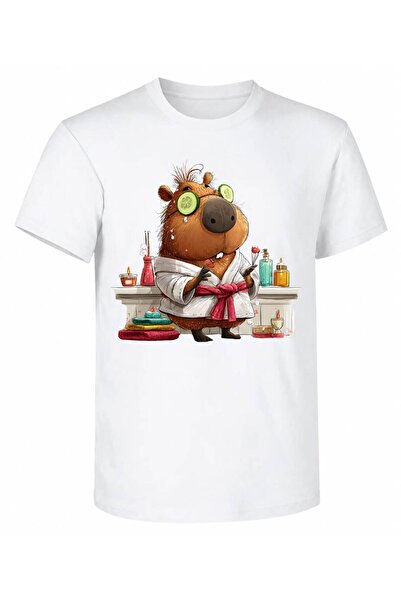 ROLY Unisex Cotton Capybara Print T-Shirt