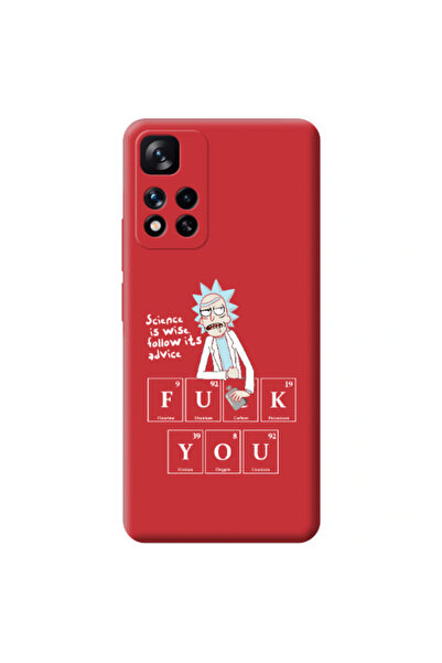 Other Xiaomi Redmi Note 11 Pro 5G Rick Scince is wise Red Colored Silicone TP...