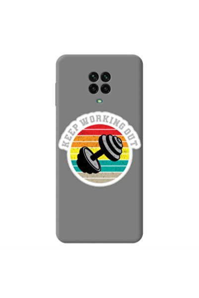 Other Xiaomi Redmi Note 9 Pro Keep working out Grey Colored Silicone TPU Θήκη