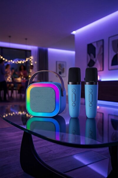 KETENOFFİCİAL Keten Mavi Karaoke Hoparlör – RGB Işıklı Taşınabilir Bluetooth ...
