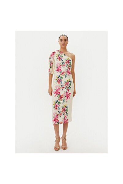 TWINSET Γυναικείο Καλοκαιρινό Φόρεμα 251LB2UDD Λευκό