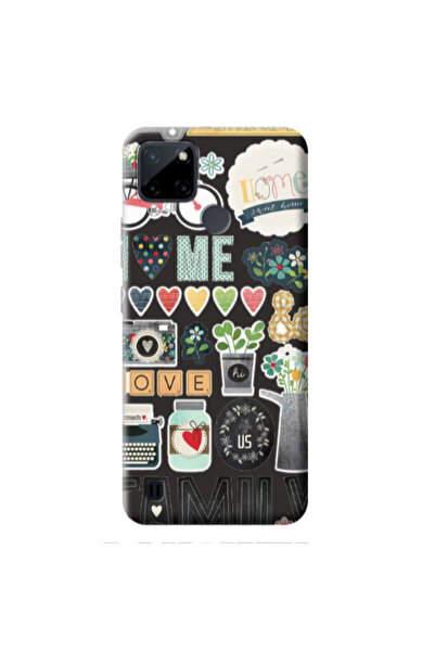 Other Realme C25Y Family love home Black Colored Silicone TPU Θήκη