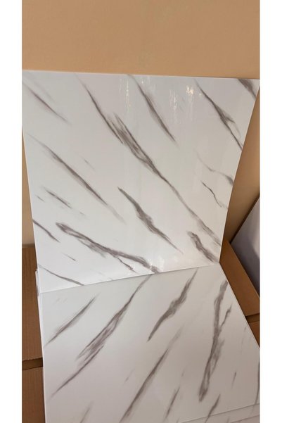 UKAB DEKOR 60x60 Cm Mermer Desenli Kendinden Yapışkanlı Seramik Köpük Pvc Duvar Paneli Banyo Wc Mutfak