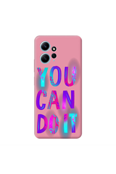 Other Xiaomi Redmi Note 12 4G You Can Doit Pink Colored Silicone TPU Θήκη