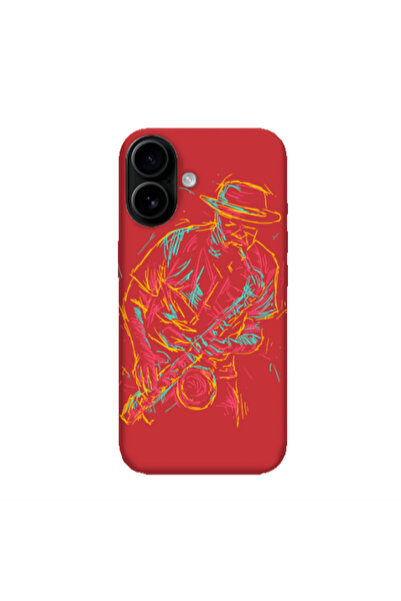 Other Apple Iphone 16 plus Jazz Red Colored Silicone TPU Θήκη